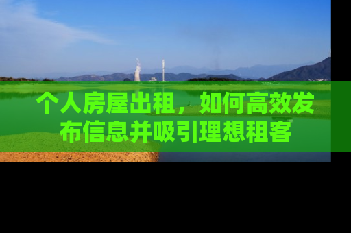 个人房屋出租，如何高效发布信息并吸引理想租客