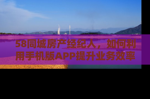 58同城房产经纪人，如何利用手机版APP提升业务效率与客户满意度